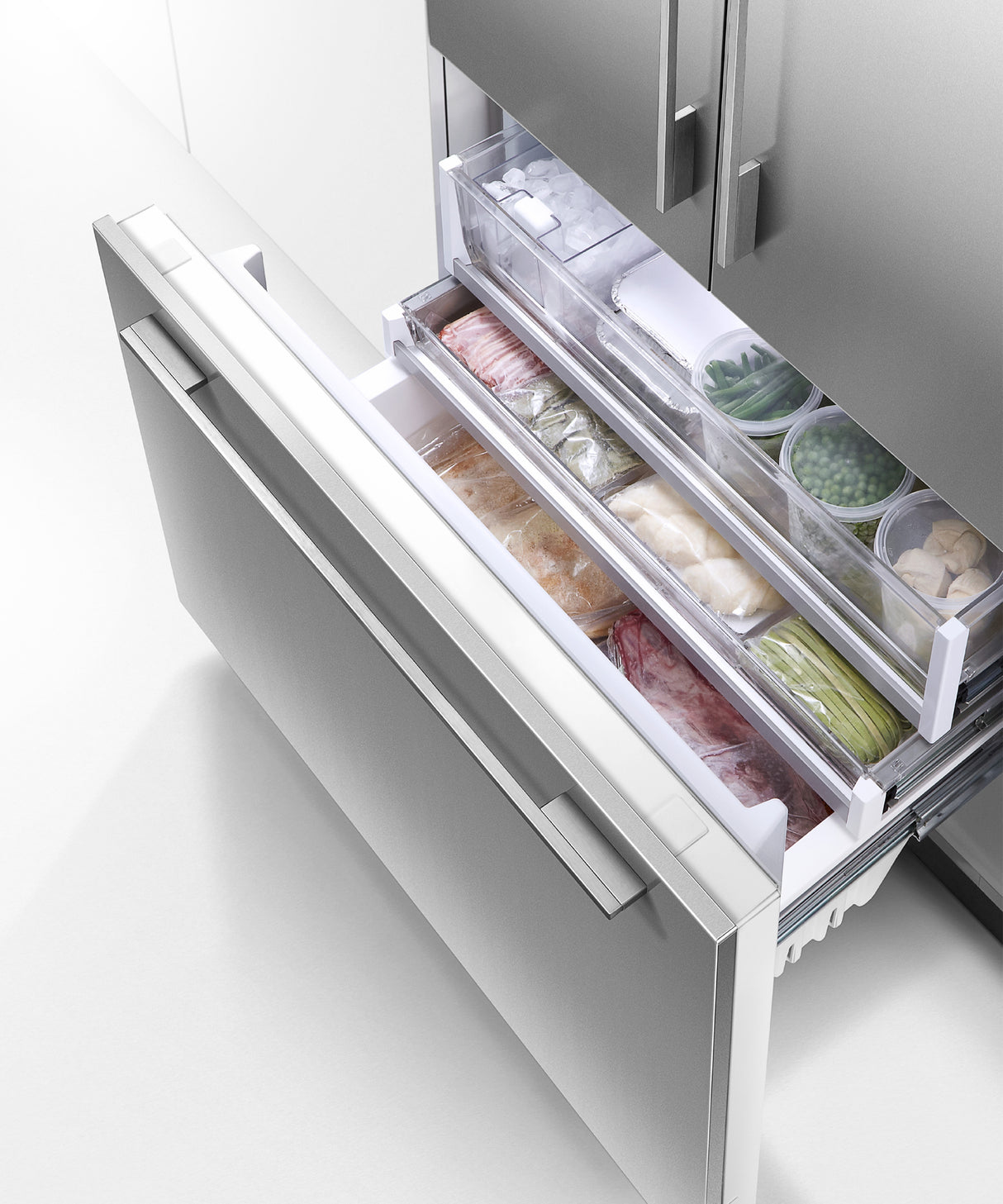 Fisher & Paykel 36 inch Series 7 Integrated French Door Refrigerator Freezer feature detail, view 1