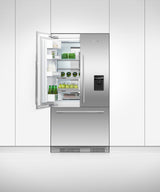 Fisher & Paykel 36 inch Series 7 Integrated French Door Refrigerator Freezer installed in kitchen cabinetry