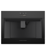 Fisher & Paykel 24 inch Series 9 Minimal Built-in Coffee Maker in black, front view