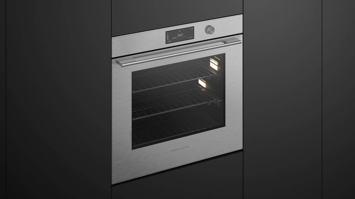 Fisher & Paykel OB30SCPUDX3 30" Series 9 Contemporary Self-Cleaning Oven - In-Situ Kitchen View with Lights On
