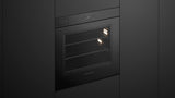 Fisher & Paykel OB30SMPSUNB3 30" Series 11 Minimal Handleless Self-Cleaning Steam Assist Oven - In-Situ Kitchen View with Lights On