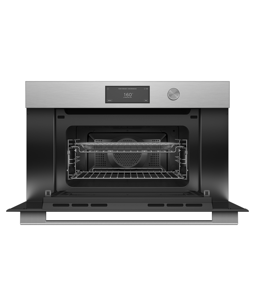 Fisher & Paykel OM30NCUDX3 30-inch Contemporary Compact Convection-Speed Oven - Front View Alternate