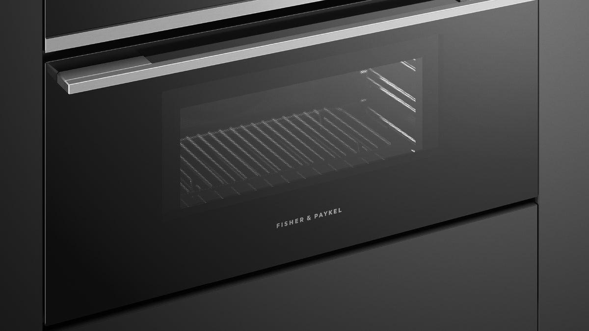 Fisher & Paykel OM30NDLX1 Contemporary Compact Convection-Speed Oven CoolTouch door feature