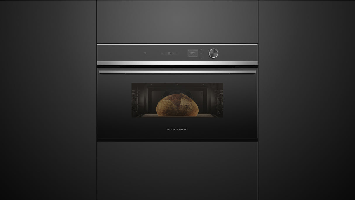 Fisher & Paykel OM30NDLX1 Contemporary Compact Convection-Speed Oven with bread