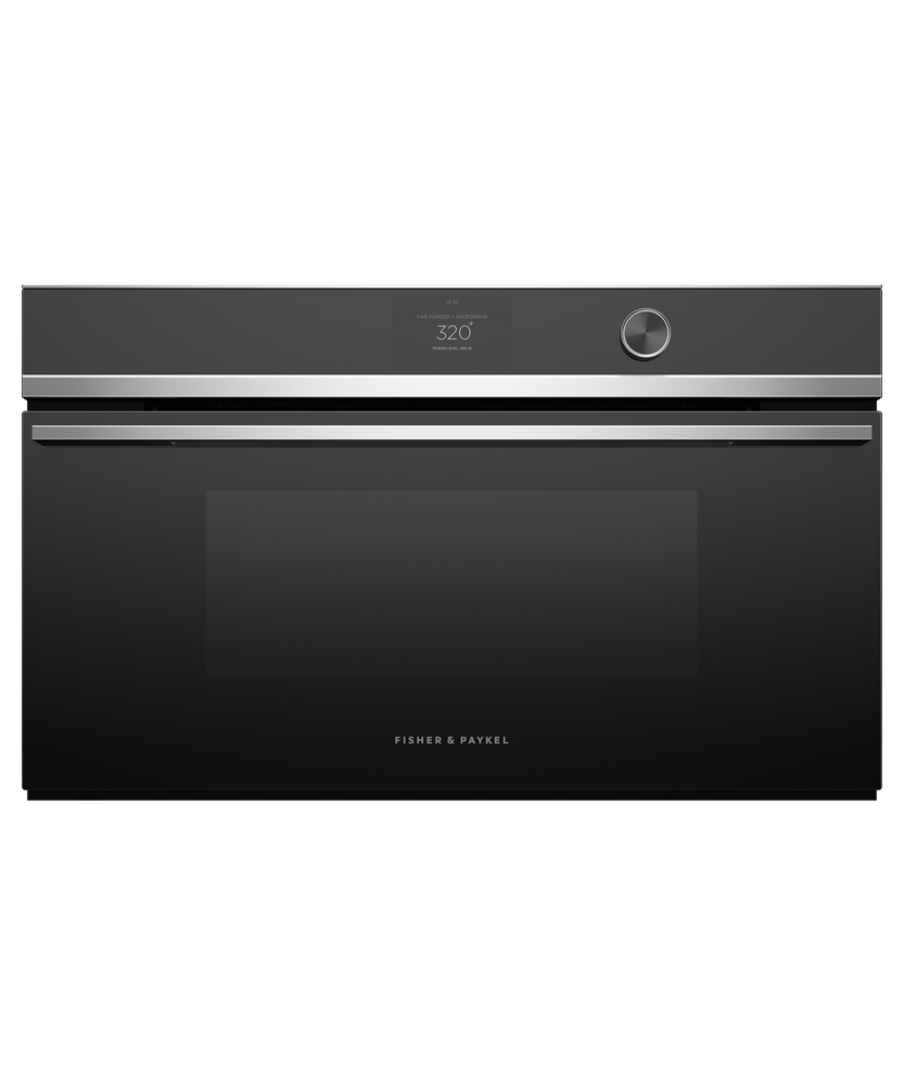 Fisher & Paykel OM30NDTDX1 30 inch Contemporary Compact Convection-Speed Oven, Stainless Steel - front view