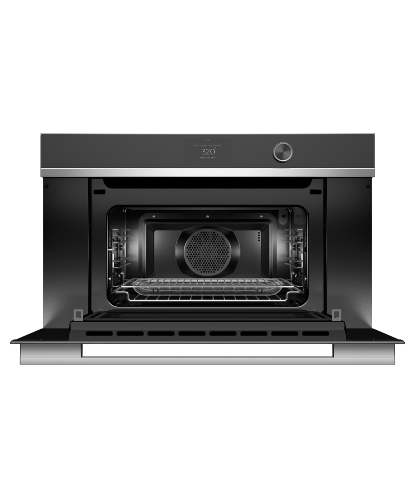 Fisher & Paykel OM30NDTDX1 Contemporary Compact Convection-Speed Oven - angled view