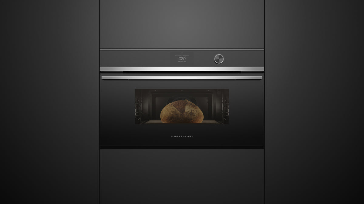 Fisher & Paykel OM30NDTDX1 Contemporary Compact Convection-Speed Oven with bread