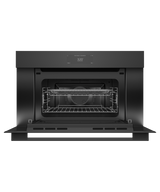 Fisher & Paykel OM30NMUB3 Convection-Speed Oven Black Glass - Front View Alternate