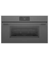 Fisher & Paykel OM30NMUG3 30 inch Minimal Compact Convection-Speed Oven, Grey Glass - front view