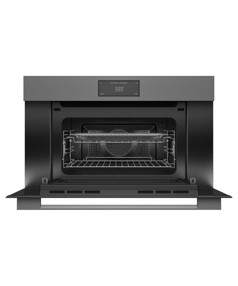 Fisher & Paykel OM30NMUG3 Minimal Compact Convection-Speed Oven - angled view