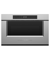 Fisher & Paykel 24 inch Series 7 Professional Microwave Drawer in stainless steel, front view
