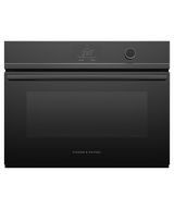 Fisher & Paykel OS24NDTDB1 24-inch Minimal Compact Combi-Steam Oven, Black Glass - Front View