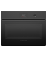Fisher & Paykel OS24NMTDB1 24-inch Minimal Compact Combi-Steam Oven, Black Glass - Front View