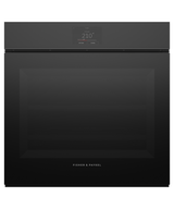 Fisher & Paykel OS24SMTNB1 24-inch Minimal Handleless Combi-Steam Oven, Black Glass - Front View