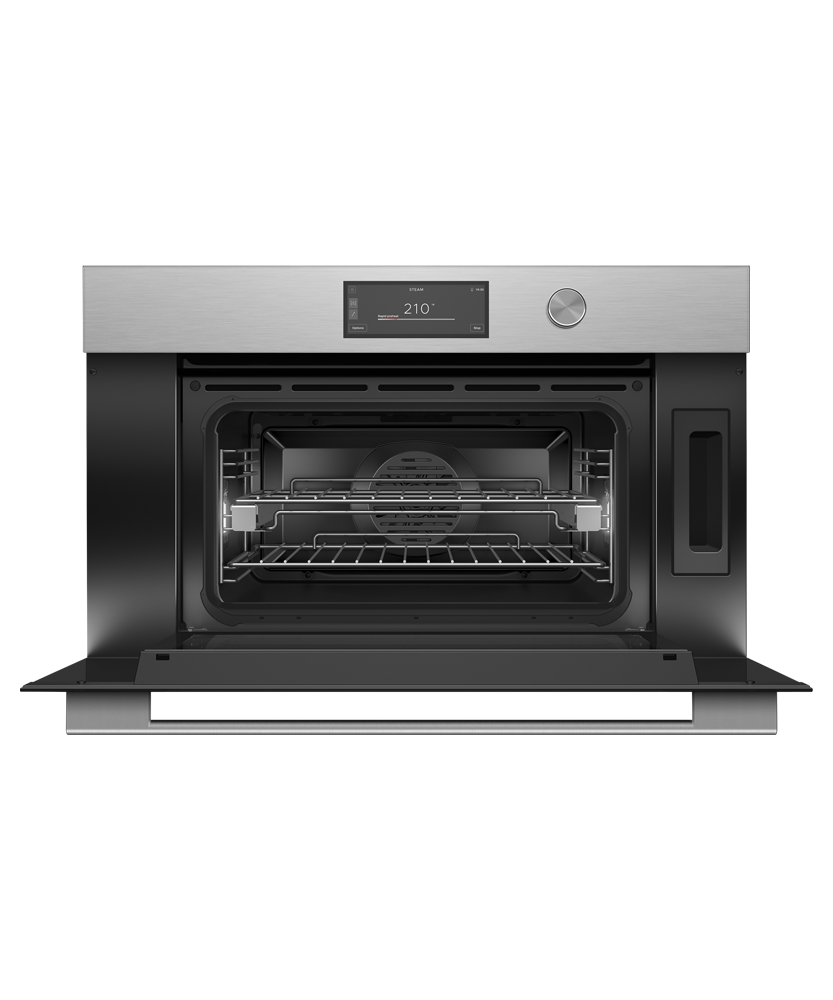 Fisher & Paykel OS30NCUDX3 30-inch Contemporary Compact Combi-Steam Oven - Front View Alternate