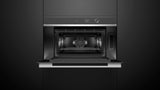 Fisher & Paykel OS30NDLX1 Contemporary Compact Combi-Steam Oven installed, angled kitchen view
