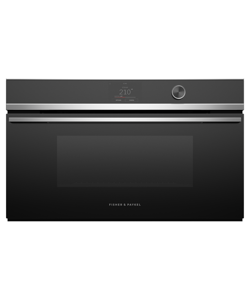 Fisher & Paykel OS30NDTDX1 30 inch Contemporary Compact Combi-Steam Oven, Stainless Steel - front view