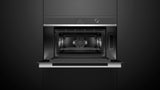 Fisher & Paykel OS30NDTDX1 Contemporary Compact Combi-Steam Oven installed, angled kitchen view