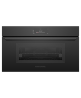 Fisher & Paykel OS30NMUB3 30-inch Minimal Compact Combi-Steam Oven Black Glass - Front View