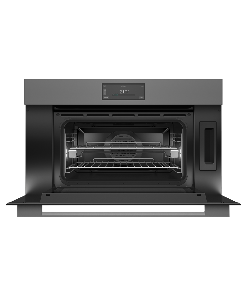 Fisher & Paykel OS30NMUG3 Combi-Steam Oven Grey Glass - Front View Alternate
