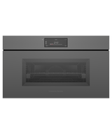 Fisher & Paykel OS30NMUNG3 30 inch Minimal Handleless Compact Combi-Steam Oven, Grey Glass - front view