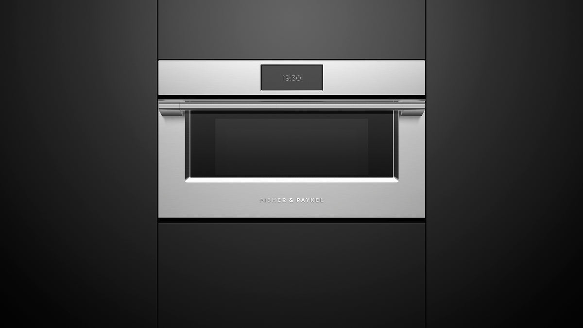 Fisher & Paykel OS30NPTX1 Professional Compact Combi-Steam Oven installed in kitchen