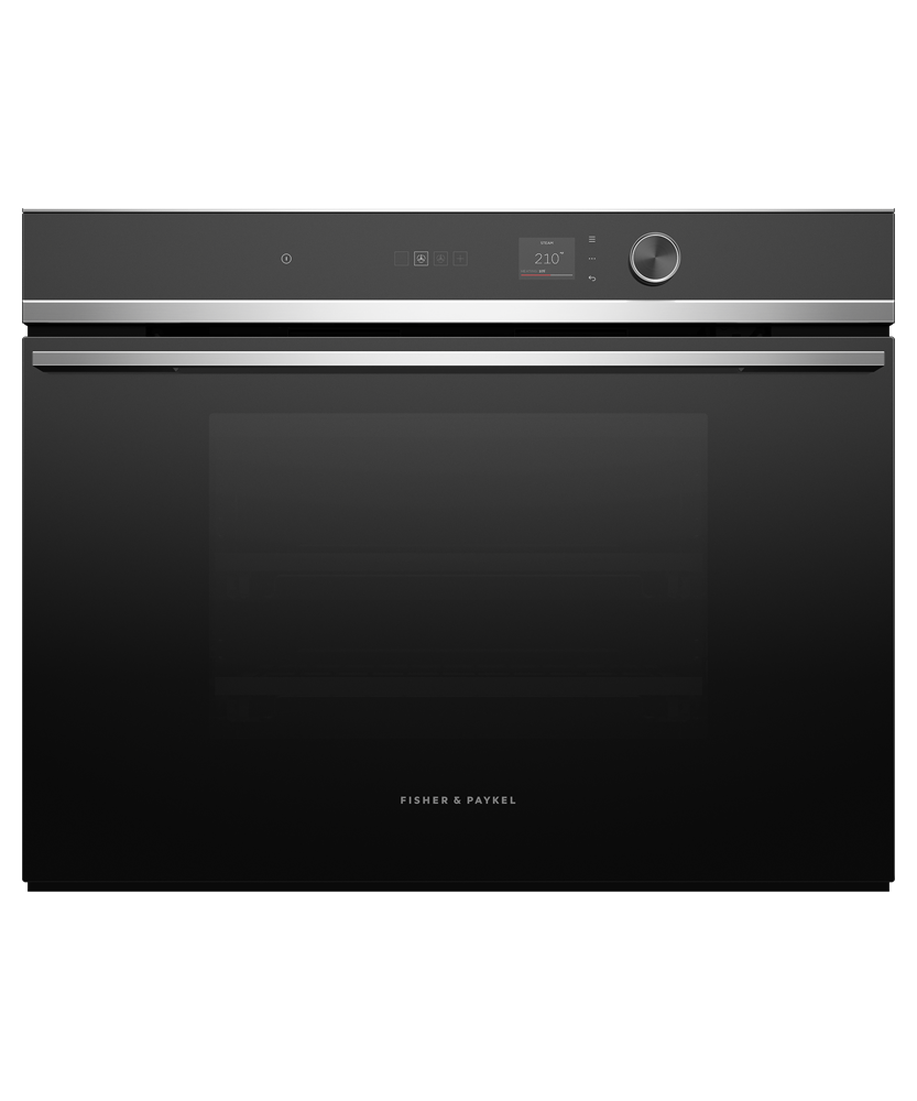 Fisher & Paykel OS30SDLX1 30 inch Contemporary Combi-Steam Oven, Stainless Steel - front view
