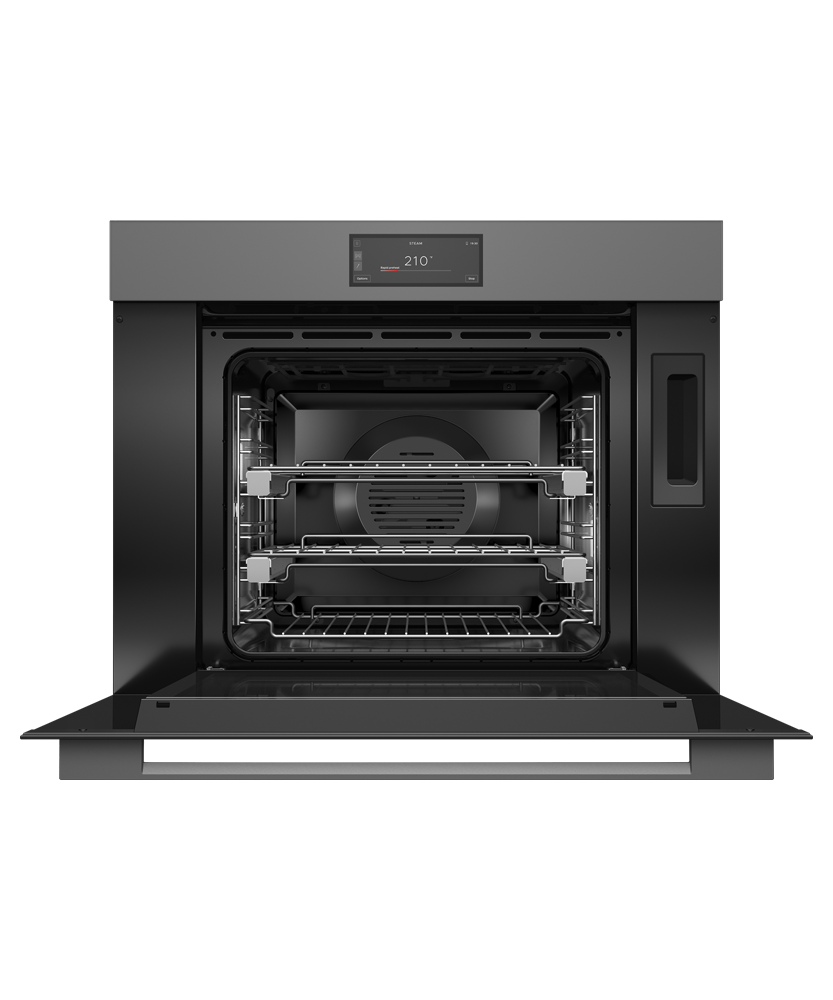 Fisher & Paykel OS30SMUG3 Combi-Steam Oven Grey Glass - Front View Alternate