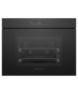 Fisher & Paykel OS30SMUNB3 30-inch Minimal Handleless Combi-Steam Oven Black Glass - Front View