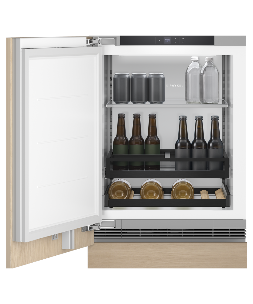 Fisher & Paykel RS2435SBL1 24" Series 9 Integrated Beverage Center, 4.6 cu. ft., Panel Ready Solid Door, Left Hinge (Reversible Door) - Detail View