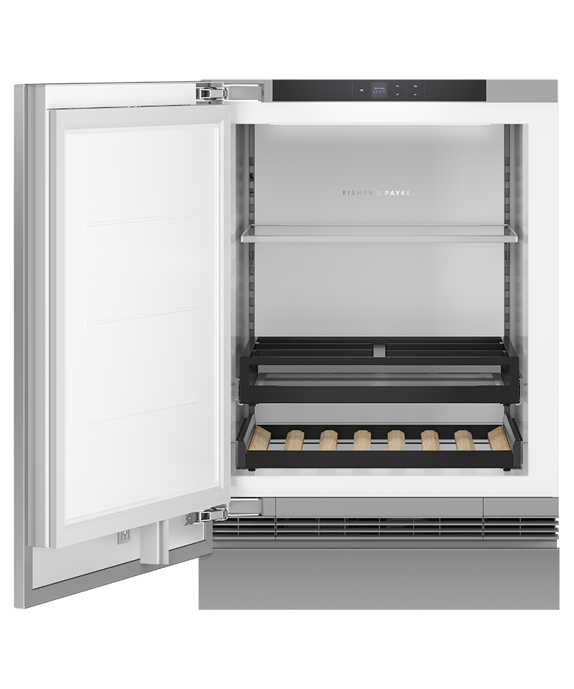 Fisher & Paykel RS2435SBL1 24" Series 9 Integrated Beverage Center, 4.6 cu. ft., Panel Ready Solid Door, Left Hinge (Reversible Door) - Angle View