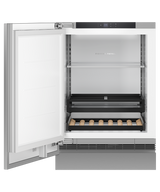 Fisher & Paykel RS2435SBL1 24" Series 9 Integrated Beverage Center, 4.6 cu. ft., Panel Ready Solid Door, Left Hinge (Reversible Door) - Angle View