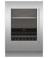 Fisher & Paykel RS2435SBLT1 24" Series 9 Integrated Beverage Center, 4.6 cu. ft., Panel Ready Glass Door, Left Hinge (Reversible Door) - Front View