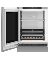 Fisher & Paykel RS2435SBLT1 24" Series 9 Integrated Beverage Center, 4.6 cu. ft., Panel Ready Glass Door, Left Hinge (Reversible Door) - Angle View