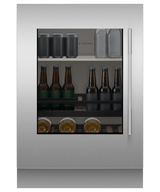 Fisher & Paykel RS2435SBLT1 24" Series 9 Integrated Beverage Center, 4.6 cu. ft., Panel Ready Glass Door, Left Hinge (Reversible Door) - Detail View