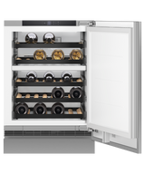 Fisher & Paykel RS2435V2R1 Integrated Wine Cabinet interior shelving view