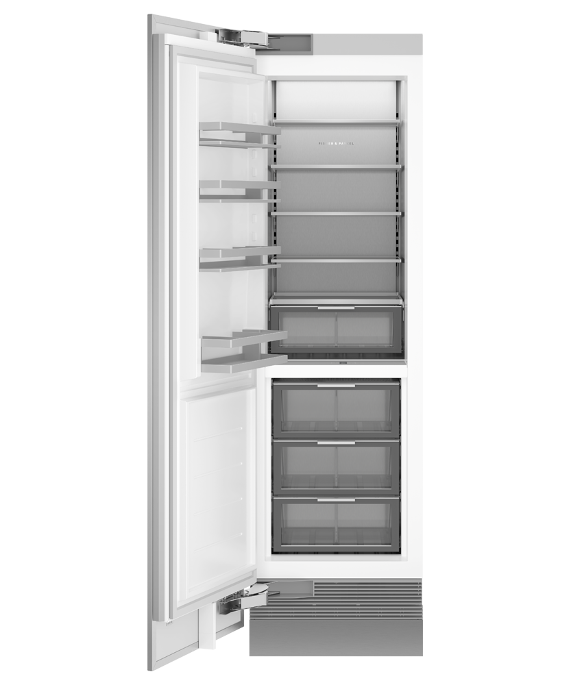 Fisher & Paykel RS2484SLHE1 column refrigerator angled studio view