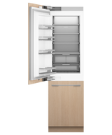 Fisher & Paykel RS2484WLUE1 24" Series 11 Integrated Column Refrigerator Freezer, Ice & Water, Panel Ready, Left Hinge - Angle View