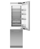 Fisher & Paykel RS2484WRUE1 24" Series 11 Integrated Column Refrigerator Freezer, Ice & Water, Panel Ready, Right Hinge - Angle View