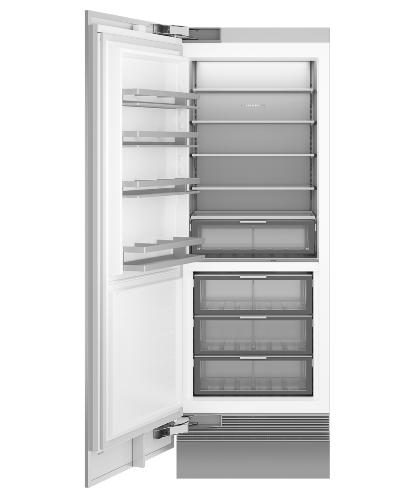 Fisher & Paykel RS3084SLHE1 column refrigerator angled studio view