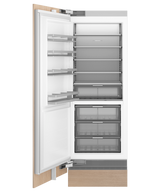 Fisher & Paykel RS3084SLHE1 column refrigerator angled studio view, panel ready