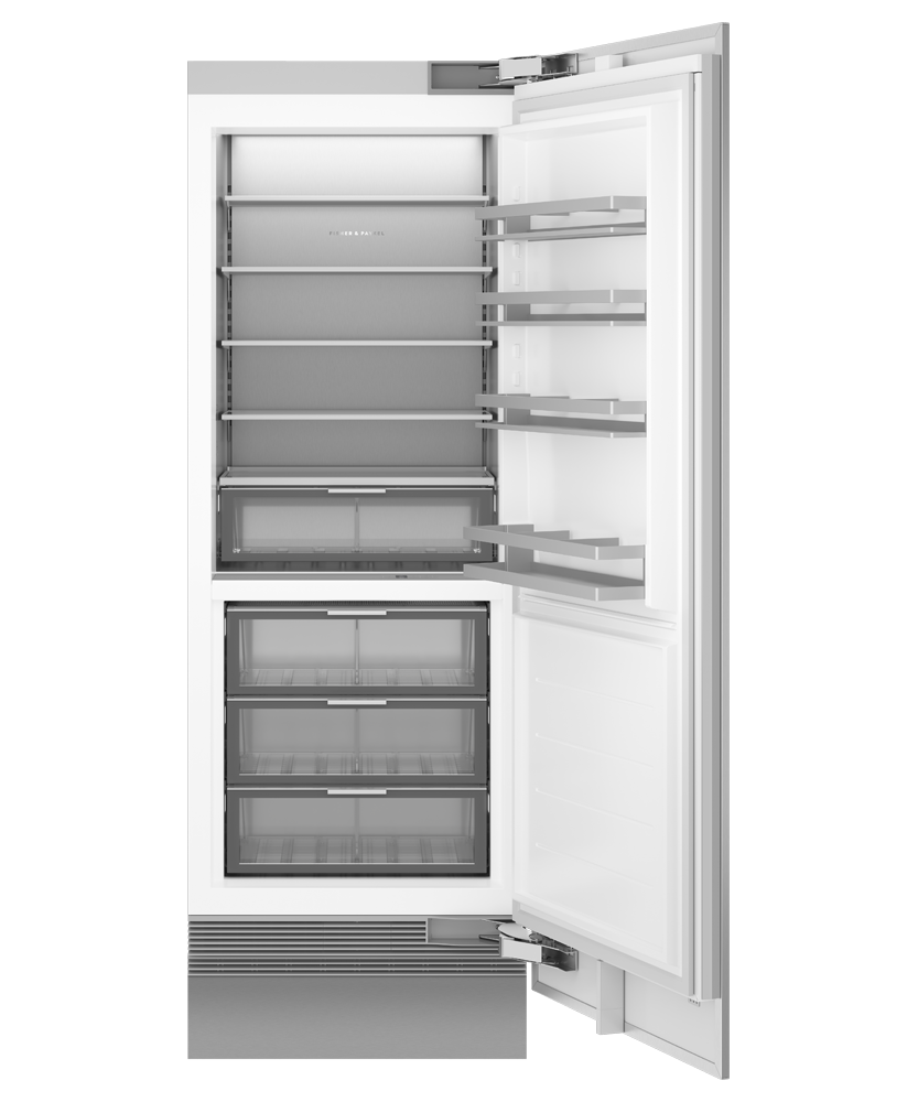 Fisher & Paykel RS3084SRHE1 column refrigerator angled studio view
