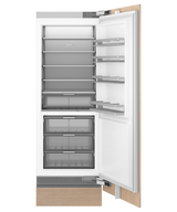 Fisher & Paykel RS3084SRHE1 column refrigerator angled studio view, panel ready