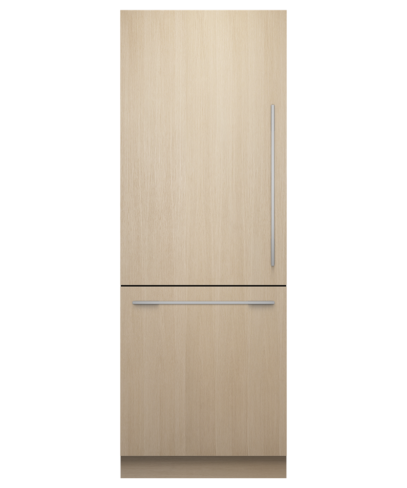 Fisher & Paykel RS3084WLUE1 30" Series 11 Integrated Column Refrigerator Freezer, Ice & Water, Panel Ready, Left Hinge - Front View