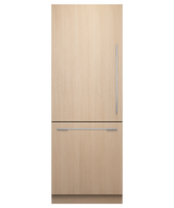 Fisher & Paykel RS3084WLUE1 30" Series 11 Integrated Column Refrigerator Freezer, Ice & Water, Panel Ready, Left Hinge - Front View