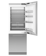 Fisher & Paykel RS3084WRUE1 30" Series 11 Integrated Column Refrigerator Freezer, Ice & Water, Panel Ready, Right Hinge - Angle View