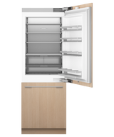 Fisher & Paykel RS3084WRUE1 30" Series 11 Integrated Column Refrigerator Freezer, Ice & Water, Panel Ready, Right Hinge - Angle View