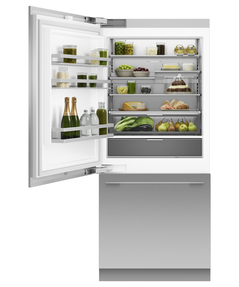 Fisher & Paykel RS3684WLUVE1 36" Series 11 Integrated Column Refrigerator Freezer, Ice & Water, Panel Ready, Left Hinge - Detail View