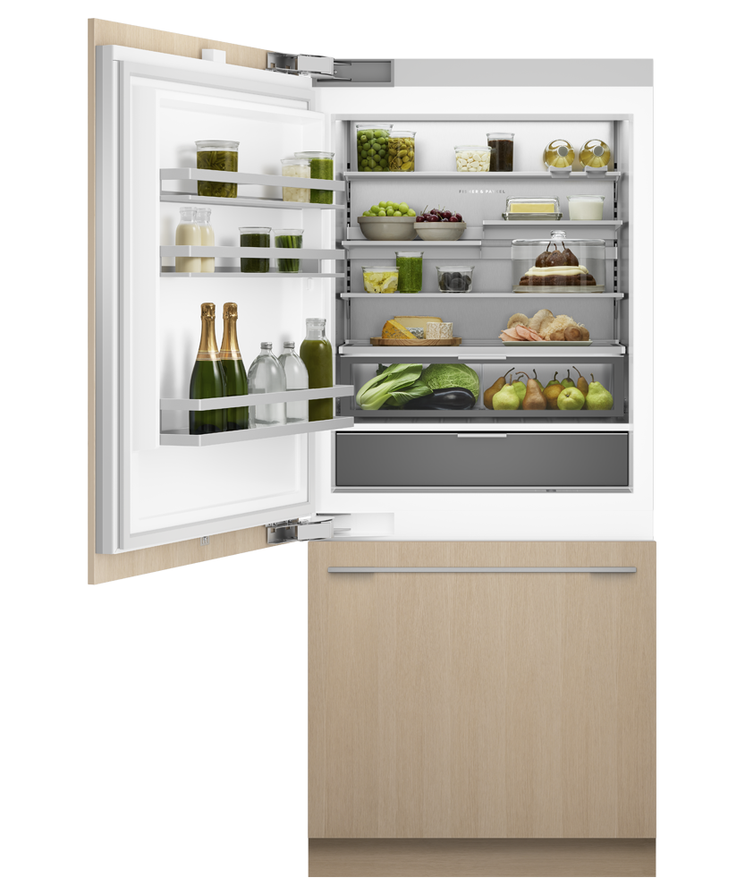 Fisher & Paykel RS3684WLUVE1 36" Series 11 Integrated Column Refrigerator Freezer, Ice & Water, Panel Ready, Left Hinge - Detail View