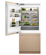 Fisher & Paykel RS3684WLUVE1 36" Series 11 Integrated Column Refrigerator Freezer, Ice & Water, Panel Ready, Left Hinge - Detail View
